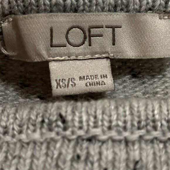 Ann Taylor Poncho Womens Small Pullover Gray Slouchy Slub Tie Sides Spring Layer - Picture 8 of 11